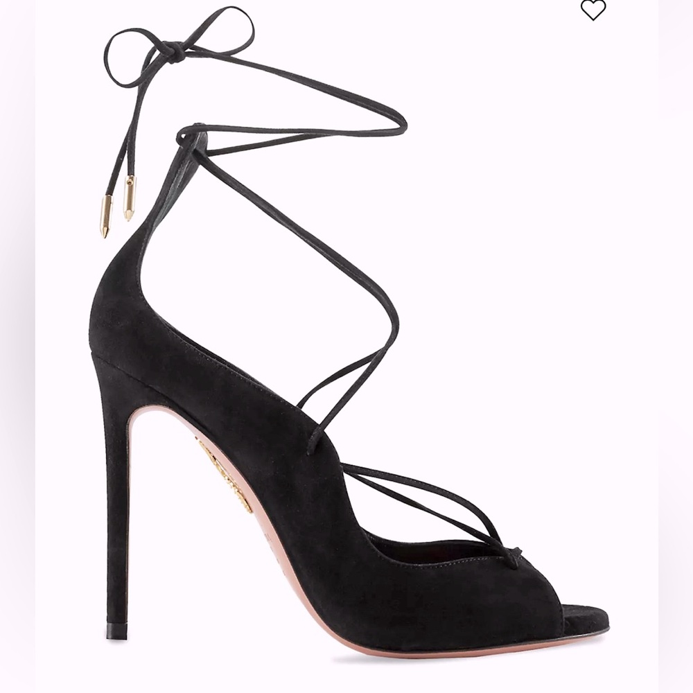 Brand New Aquazzura Suede Lace Up Sandals